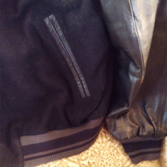 SNAP-ON 75th Anniv. Men's XL Black Wool & Leather Vintage Jacket ~ (1995) ~ EVC - Picture 4 of 14